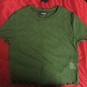 Olive Green Crop Top